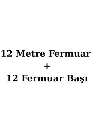 Beyaz Metrelik Fermuar 12 Metre + 12 Fermuar Başlığı