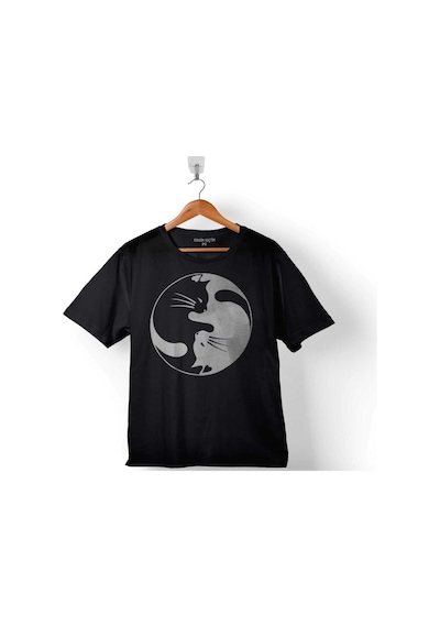 Spiderman Ying Yang Black Hıpster Cat Kara Kedi Çocuk Tişört