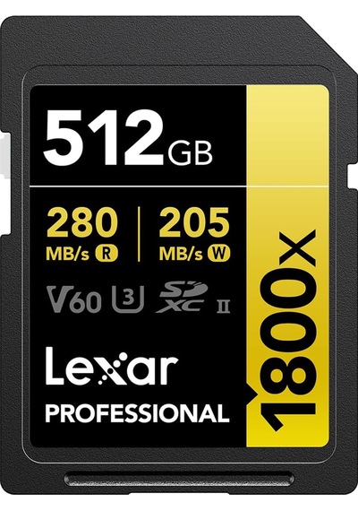Lexar Gold Serisi Profesyonel 1800x 512gb Sdxc Uhs-ıi U3 Hafıza K
