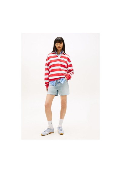 Tommy Hilfiger Kadın Mom Şort-16314 Açık Mavi