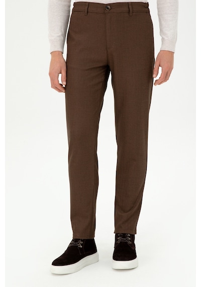 U.S. Polo Assn. Erkek Kahverengi Kanvas Carrot Fit Pantolon 50297861-VR153