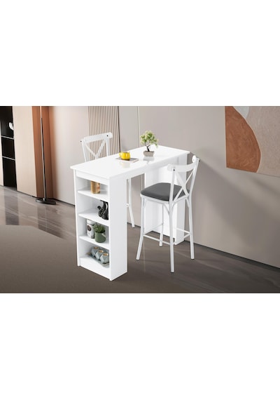 Vista Eylül Bar Raflı Mutfak Masa Takımı 50x120 001