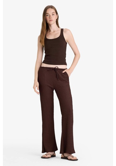 Defacto Flare Fit Cepli Normal Bel Standart Boy Bürümcük Pantolon F7659ax25hsbn341 Kahve