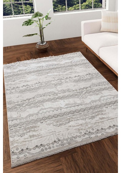Villadia Home Textile Modern Desen Emboss Baskılı Kaymaz Taban Elit Şık Dört Mevsim Yıkanabilir Halı Yolluk Oturma Salon Odası Vd4018buz Buz