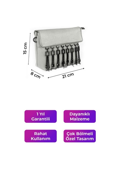 Kriste Bell Çapraz Askılı Kadın Çanta Beyaz 26104 Beyaz