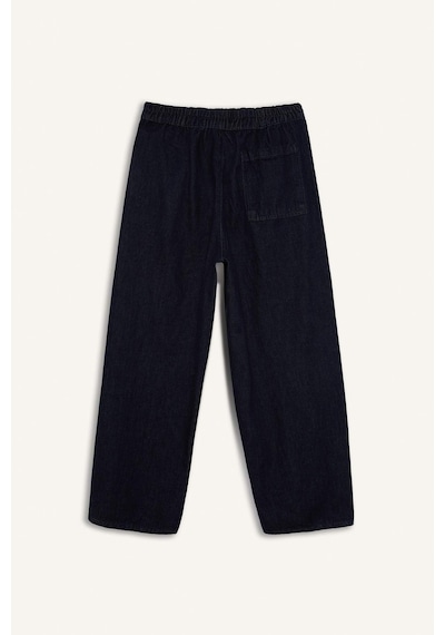 DeFacto Barrel Fit Beli Lastikli Bilek Boy Cepli Yumuşak Jean Pantolon E3873AX25SPNM82