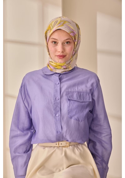 Silk Home Olinda İpek Eşarp 47003-34 Gümüş, Sarı, Yanık Sarı, Pembe, Butter Yellow