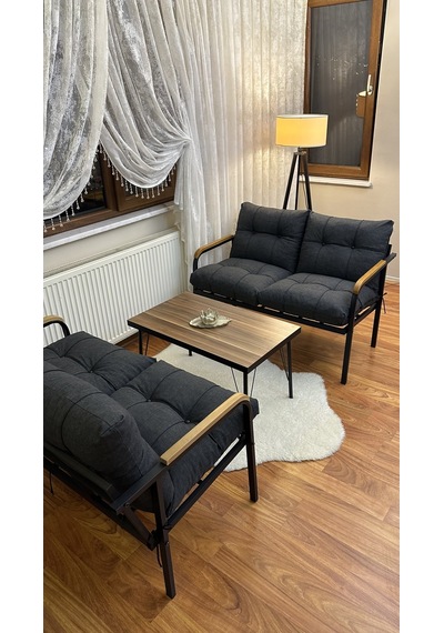 Modern Van Balkon, Bahçe, Cafe - Metal Kanepe Koltuk Takımı 2+2 +sehpa Antrasit Modern22 Antrasit Modern Van Balkon, Bahçe, Cafe - Metal Kanepe Koltuk Takımı 2+2 +sehpa Antrasit Modern22 Antrasit