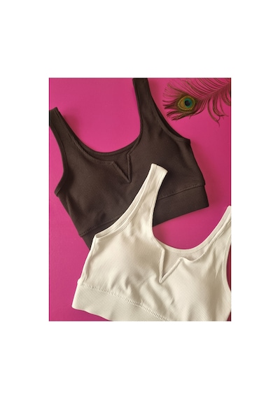 Demirsa Boutique Modelli, Fitilli 2 Adet Siyah Ve Beyaz Renk Çıkarılıp Takılabilir Pedli Kaşkorse Kadın Büstiyer Beyaz-Siyah Demirsa Boutique Modelli, Fitilli 2 Adet Siyah Ve Beyaz Renk Çıkarılıp Takılabilir Pedli Kaşkorse Kadın Büstiyer Beyaz-Siyah