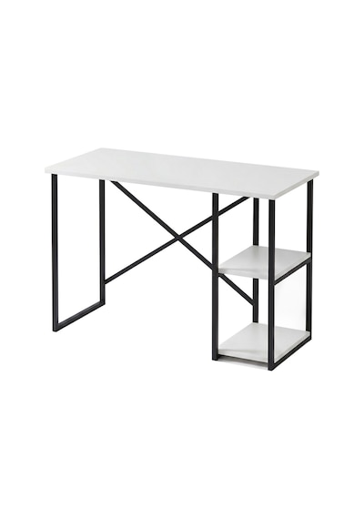 110x50 Cm 2 Raflı Çalışma Masası Bilgisayar Masası Ofis Masası Ders Masası Ümit Beyaz