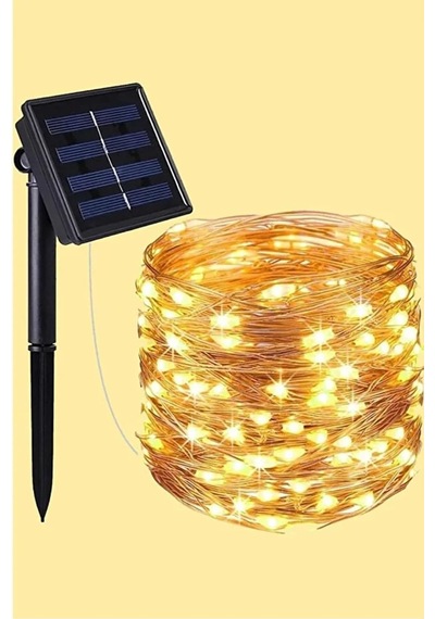 Solar Güneş Enerjili 20 Metre Peri Led Işık 200 Led 8 Mod Dış Bahçe Ağaç Balkon Aydınlatma Diğer