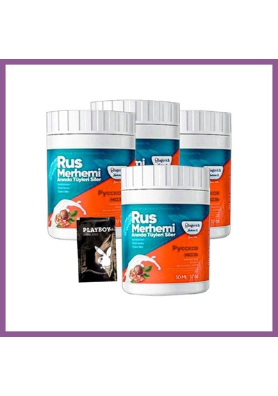 Bezos Playboy Turquoise Tüylere Krem 4lü Birden Ceviz & Ceviz Sütü Rus Merhemi 50 Ml + Yanında Jel Rengaren