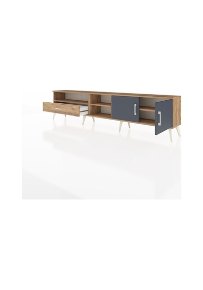 Arges Tv Ünitesi 3 Raflı Tek Çekmeceli 2 Kapaklı 220x30x51 Çam-antrasit/çam Antrasıt/atlas Çam - Atlas Çam Arges Tv Ünitesi 3 Raflı Tek Çekmeceli 2 Kapaklı 220x30x51 Çam-antrasit/çam Antrasıt/atlas Çam - Atlas Çam