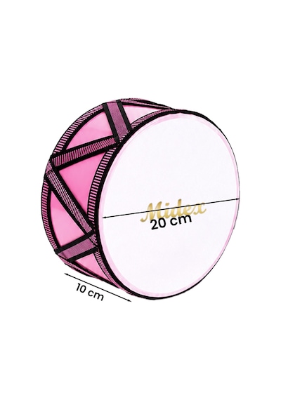 Midex Orf-TF-20PK Örf Aletleri Askılı Pembe Çocuk Davulu