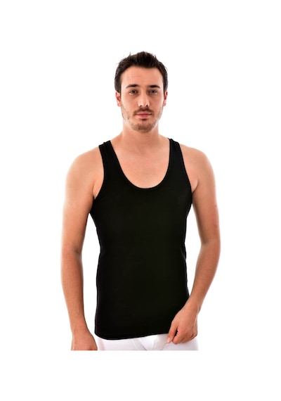 Lukitus Elit 1304 Pamuk Elestan Erkek Spor Atlet Siyah 3 Adet
