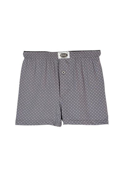 Bsm Erkek %100 Pamuklu Yıldız Baskılı Düğmeli Yumuşak Doğal Boxer Grı/2xl Kırmızı