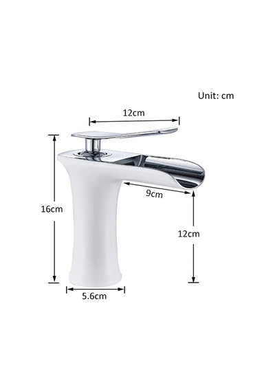 Fkn Şelale Kısa Lavabo Bataryası Beyaz - Krom