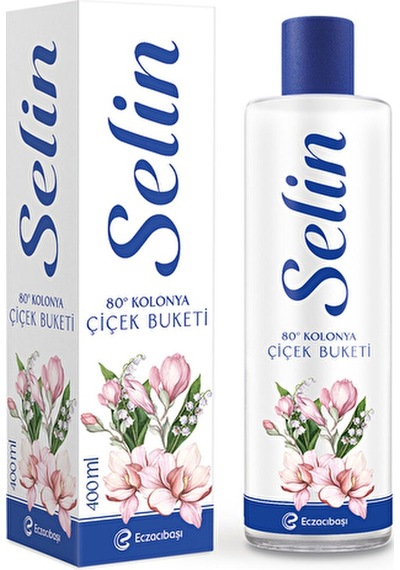 3 Adet Selin Kolonya Çiçek Buketi Pet Şişe 400 Ml