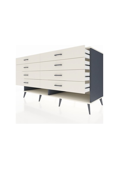 Kronos Konsol 8 Çekmeceli 176x59x99 Antrasit-aytaşı Antrasit-aytaşı
