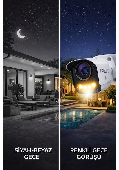 8 Li Sesli Güvenlik Kamerası 5 Mp Gece Renkli Full Hd Kamera Seti