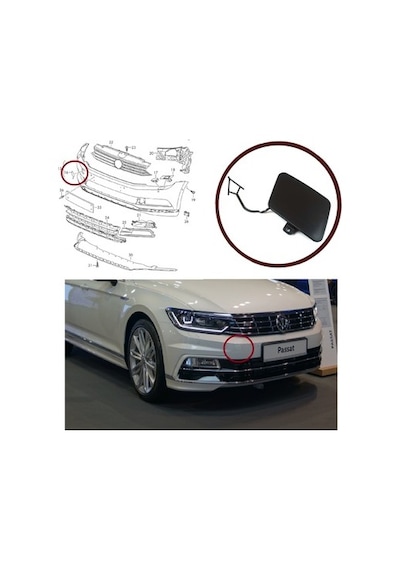 Volkswagen B8 Passat Çeki Demir Kapağı 2015-2019 Arası