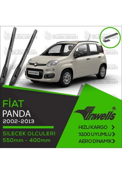 İnwells Hibrit Silecek Takımı Fiat Panda 2004-2012 İle Uyumlu