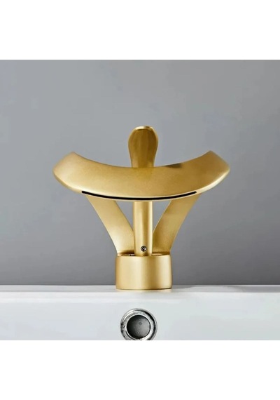 Lüks Gold Altın Şelale Lavabo Bataryası Gold