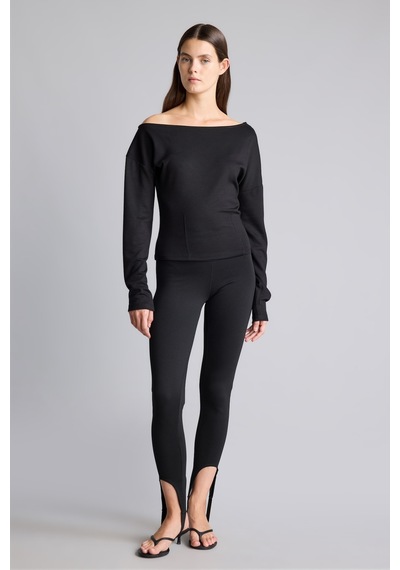 Defacto Slim Fit Tek Omuz Uzun Kollu Basic Sweatshirt I8676ax26aubk81 Siyah-bk81