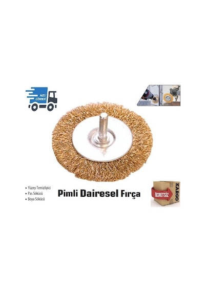 Pimli Daire Tel Fırça Saçaklı 100 Mm