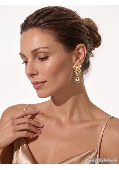 Gold Dokulu Küpe W27kup001 Uw27kup00162