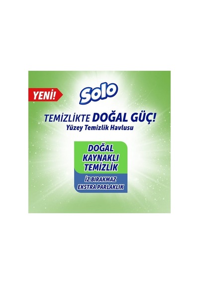 Solo Temizlikte Doğal Güç Okaliptus Çam Esintisi Yüzey Temizlik Havlusu Yüzey Temizleyici 100 Yaprak 12'li Set