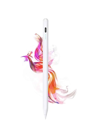 Apple Uyumlu iPad  Stylus Kalem Avuç İçi Reddetme Ve Eğim Hassasiyetli Dokunmatik iPad  Tablet Kalemi Beyaz