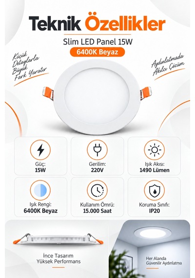 Onerous Beyaz Led Işık, 15w, 220v