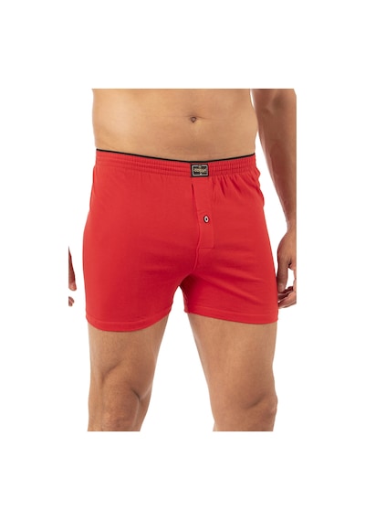 Özkan Underwear Özkan 0041 5'li Paket Erkek %100 Pamuklu Şardonlu Klasik Rahat Kesim Havlu Bel Süprem Penye Boxer Kırmızı
