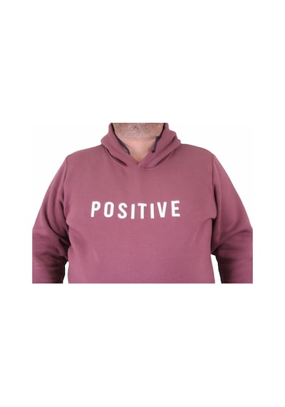 Moc Grande Mocgrande Erkek Büyük Beden Kapuşonlu Sweat Positive 23211 Eflatun