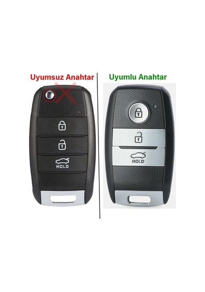 Kia Sportage Sorento Ceed Cerato Uyumlu Smart Kumanda Anahtar Kabı Oto Anahtarlık 3 Tuş Logolu