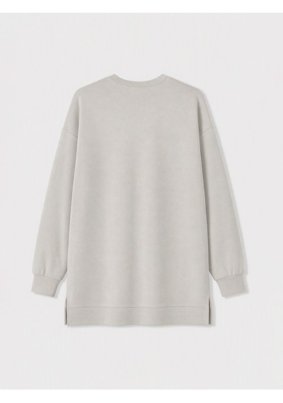 LC Waikiki Lc Waıkıkı Gri Soft Touch Kadın Sweatshirt Tunik