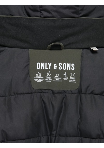 Only & Sons Onsenrıco Waterproof Stretch Parka Noos Erkek Gri Mont - 22037057