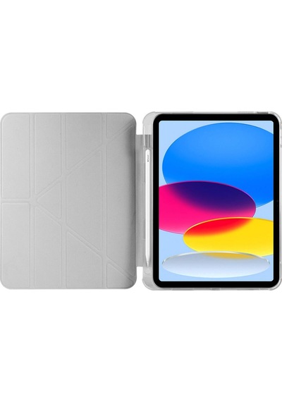 İpad 11.nesil 11" Ve 10.nesil 10.9" Uyumlu, Trifold Standlı, Silikon Arka Korumalı Kılıf. Klasik