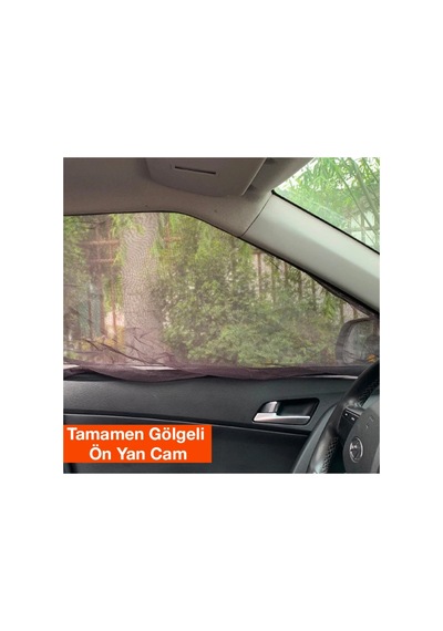 Ally Araba Yan Cam Perdesi Sineklik Araç Oto Güneşlik Örtü Perde Kılıf- 5775 - Hs08372340-4 Siyah Siyah