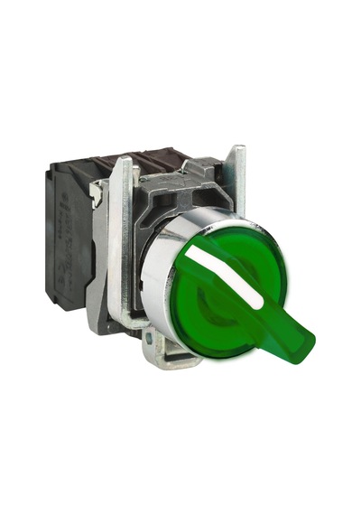 Schneider Xb4bk123b5 Yeşil Eksiksiz Işıklı Mandal Buton