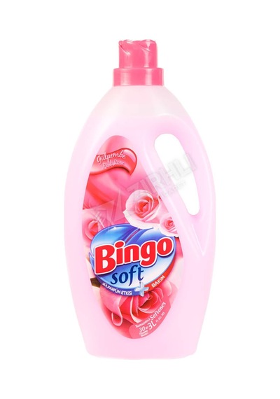 4 Adet Bingo Soft Yumuşatıcı Gülpembe 3 Lt Tekli