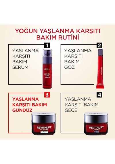 L'Oreal Paris Dermo Exp.Revıtalıft Lazer x3 Bakım Kremi 50 ML