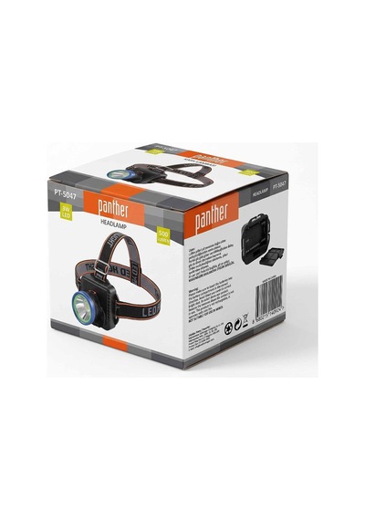 Panther Pt-5047 3w Led Kafa Feneri 4 Modlu Ayarlanabilir Başlıklı Pilli Kafa Lambası