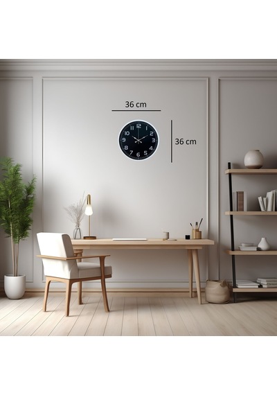 Beyaz Elegance 36 Cm Duvar Saati Çok Renkli