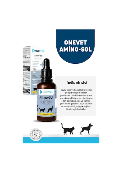 Onevet Yavru Kedi ve Köpekler İçin Gelişim Destekleyici Amino-Sol Damla 50 Ml