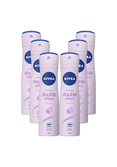 Nivea Double Effect Mor Düşler Kadın Deosprey 6 x 150 ML
