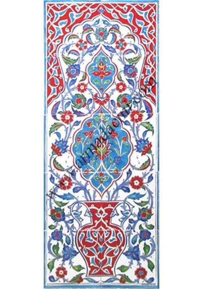 Armada Çini 40X100 Cm Ed 703 Saksılı Eldekoru Çini Pano