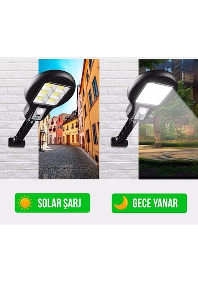 Powermaster CL-182-6 Hareket Sensörlü 48COB Ledli Solar Sokak Lambası