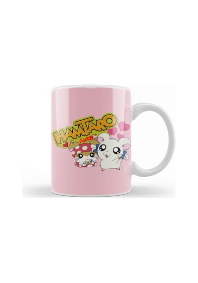 Hamtaro Bijou Ribbon Chan With Snoozer Neteru Kun Kupa Bardak Porselen Karışık